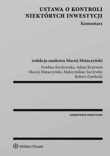 ebooki: Ustawa o kontroli niektórych inwestycji. Komentarz – ebook