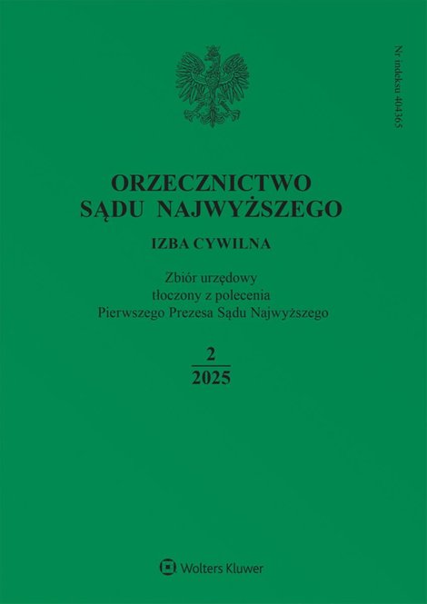 ebooki: Orzecznictwo Sądu Najwyższego. Izba Cywilna - Nr 2/2025 – ebook