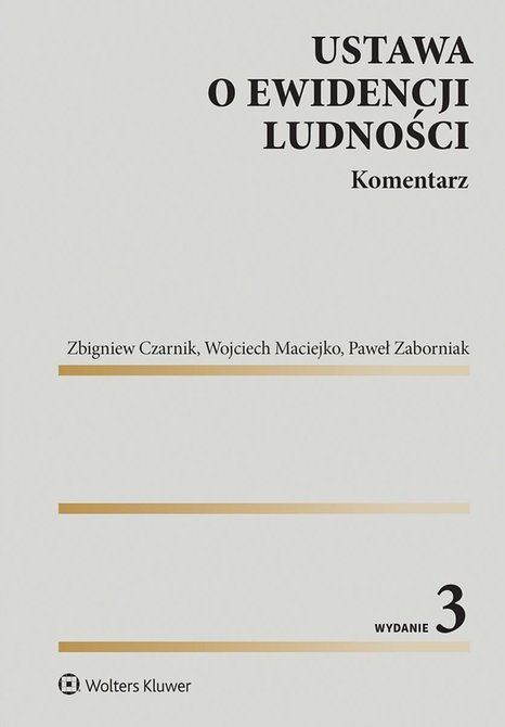 ebooki: Ustawa o ewidencji ludności. Komentarz – ebook