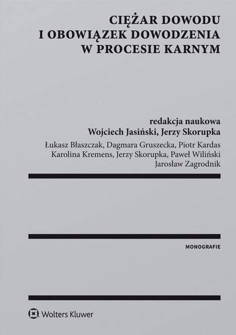 ebooki: Ciężar dowodu i obowiązek dowodzenia w procesie karnym – ebook