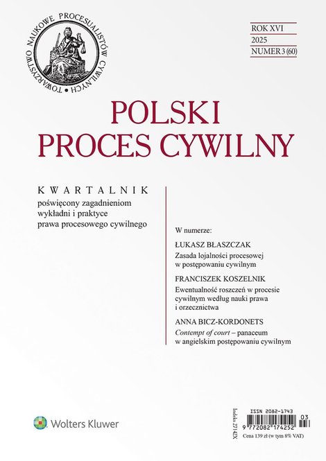 ebooki: Polski Proces Cywilny - Nr 3/2025 – ebook