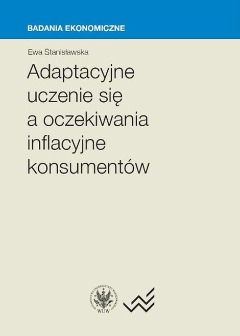 ebooki: Adaptacyjne uczenie się a oczekiwania inflacyjne konsumentów – ebook