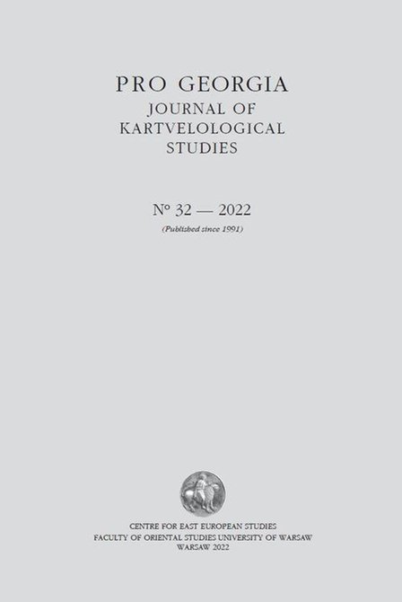 e-prasa: Pro Georgia. Journal of Kartvelological Studies 2022/32 – eprasa