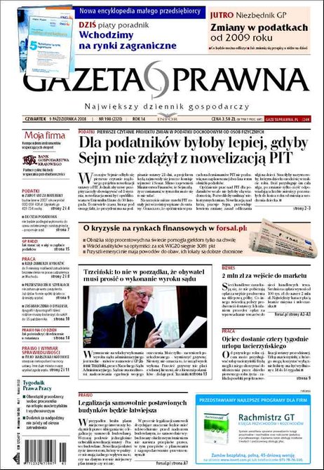 e-prasa: Dziennik Gazeta Prawna – e-wydanie – 198/2008