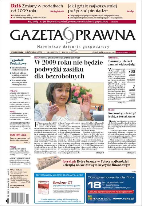 e-prasa: Dziennik Gazeta Prawna – e-wydanie – 200/2008