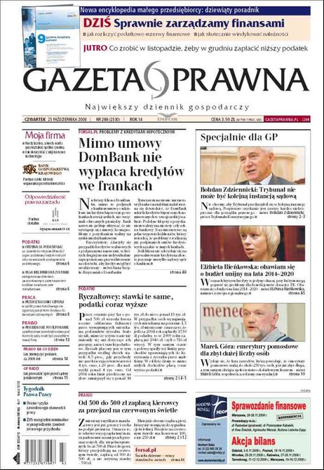 e-prasa: Dziennik Gazeta Prawna – e-wydanie – 208/2008