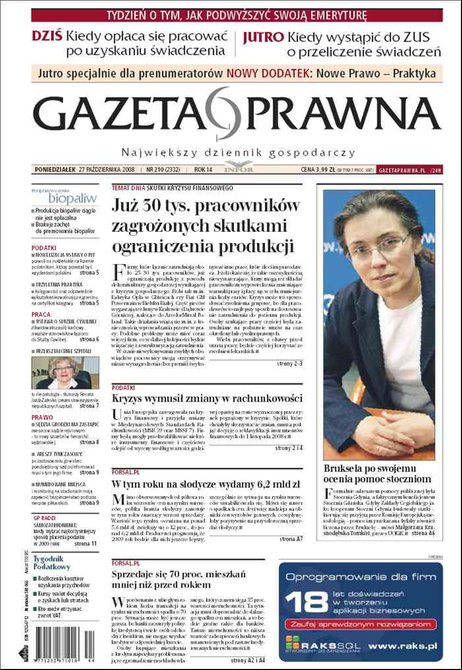 e-prasa: Dziennik Gazeta Prawna – e-wydanie – 210/2008