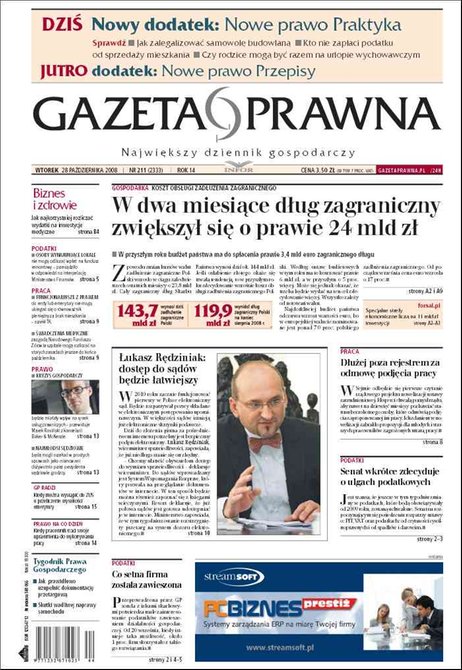 e-prasa: Dziennik Gazeta Prawna – e-wydanie – 211/2008