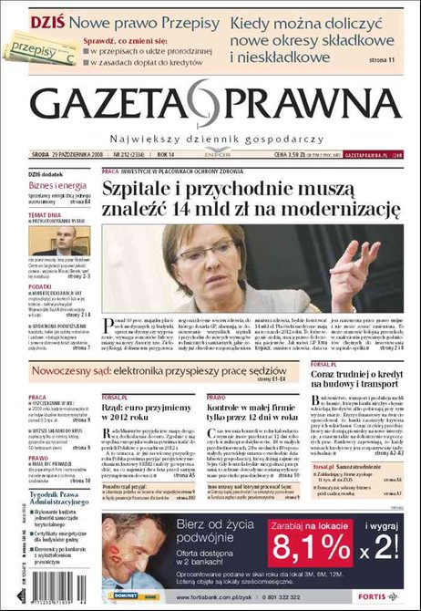 e-prasa: Dziennik Gazeta Prawna – e-wydanie – 212/2008