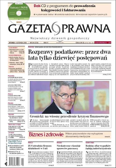 e-prasa: Dziennik Gazeta Prawna – e-wydanie – 216/2008