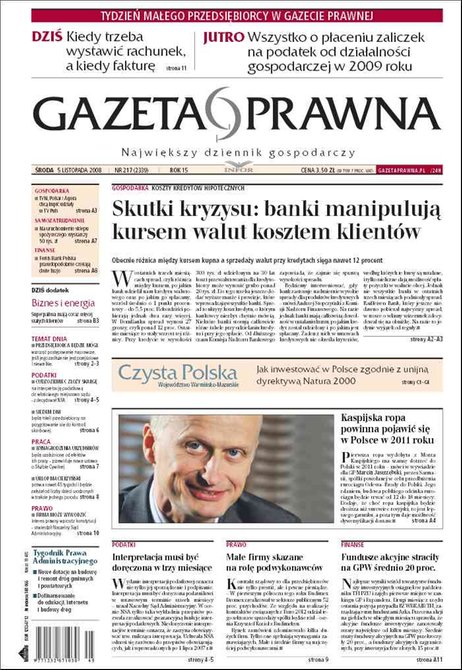 e-prasa: Dziennik Gazeta Prawna – e-wydanie – 217/2008