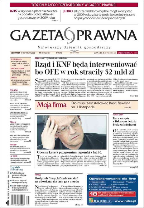 e-prasa: Dziennik Gazeta Prawna – e-wydanie – 218/2008