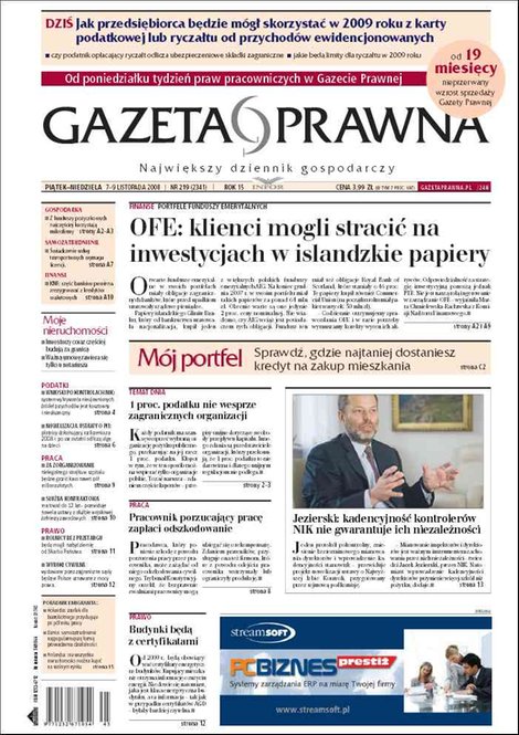 e-prasa: Dziennik Gazeta Prawna – e-wydanie – 219/2008