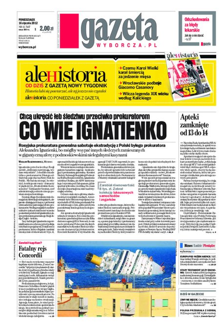 e-prasa: Gazeta Wyborcza - Łódź – e-wydanie – 12/2012