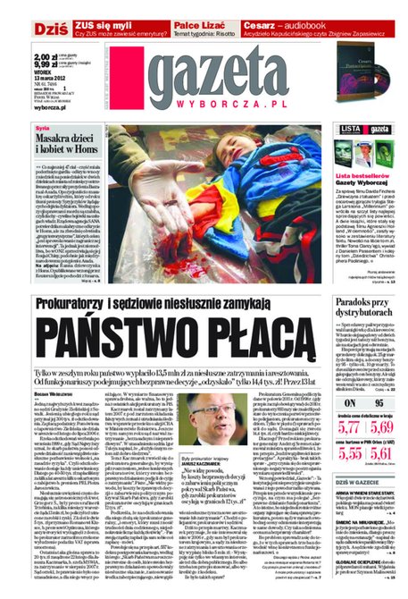 e-prasa: Gazeta Wyborcza - Rzeszów – e-wydanie – 61/2012