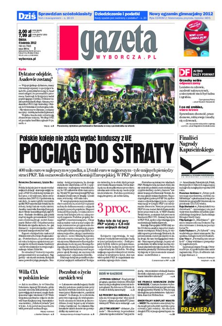 e-prasa: Gazeta Wyborcza - Rzeszów – e-wydanie – 80/2012