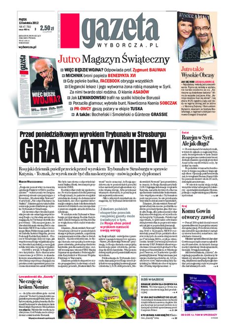 e-prasa: Gazeta Wyborcza - Rzeszów – e-wydanie – 87/2012