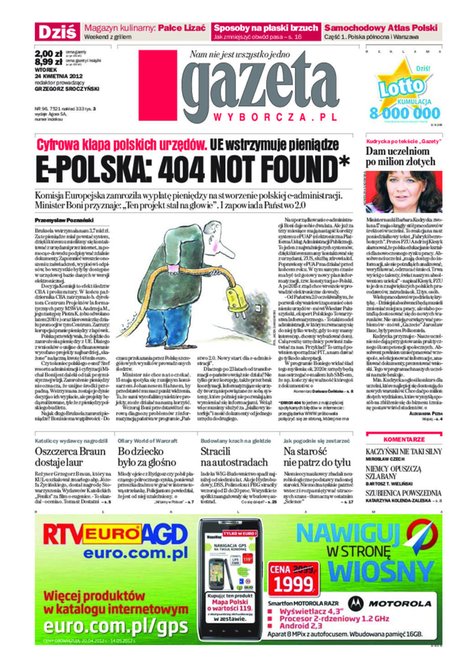 e-prasa: Gazeta Wyborcza - Rzeszów – e-wydanie – 96/2012