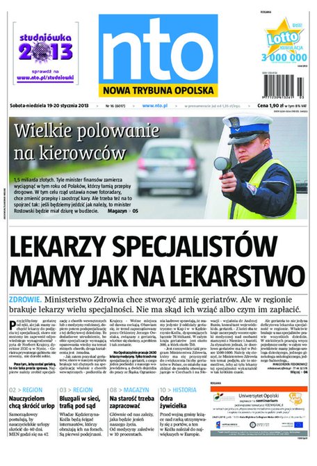 e-prasa: Nowa Trybuna Opolska – e-wydanie – 16/2013