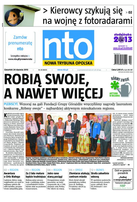 e-prasa: Nowa Trybuna Opolska – e-wydanie – 20/2013