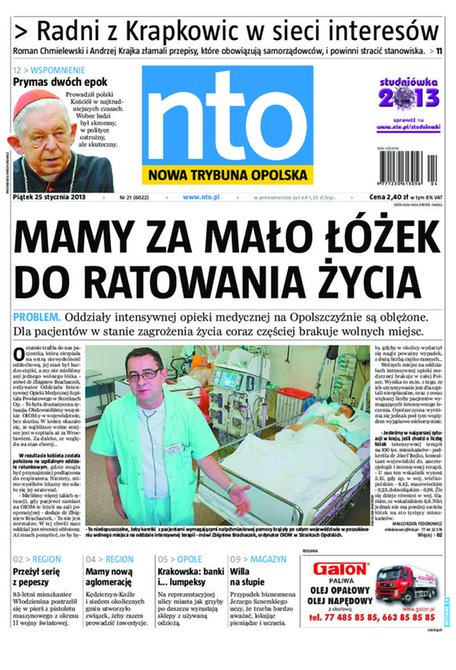 e-prasa: Nowa Trybuna Opolska – e-wydanie – 21/2013