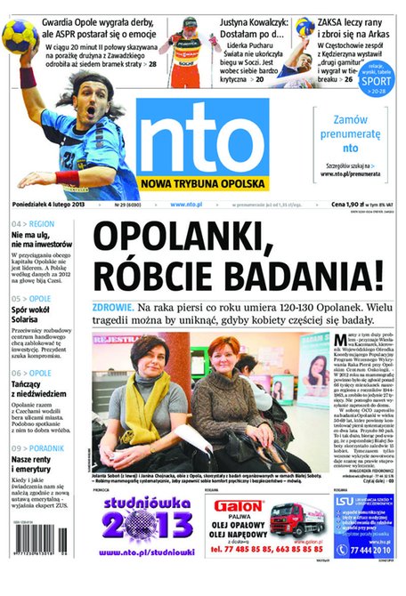 e-prasa: Nowa Trybuna Opolska – e-wydanie – 29/2013