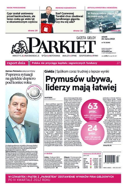 e-prasa: Parkiet – e-wydanie – 72/2013
