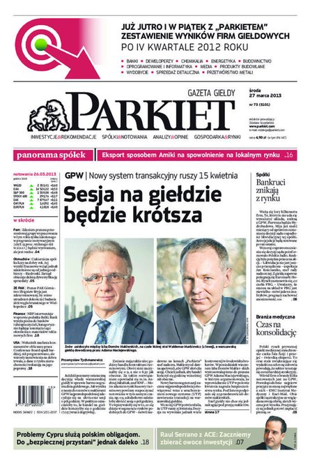 e-prasa: Parkiet – e-wydanie – 73/2013