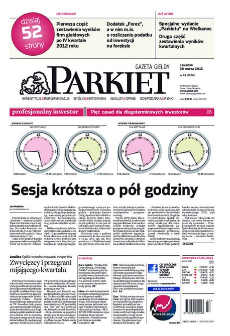 e-prasa: Parkiet – e-wydanie – 74/2013
