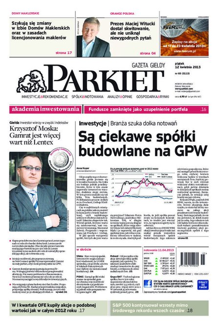 e-prasa: Parkiet – e-wydanie – 85/2013