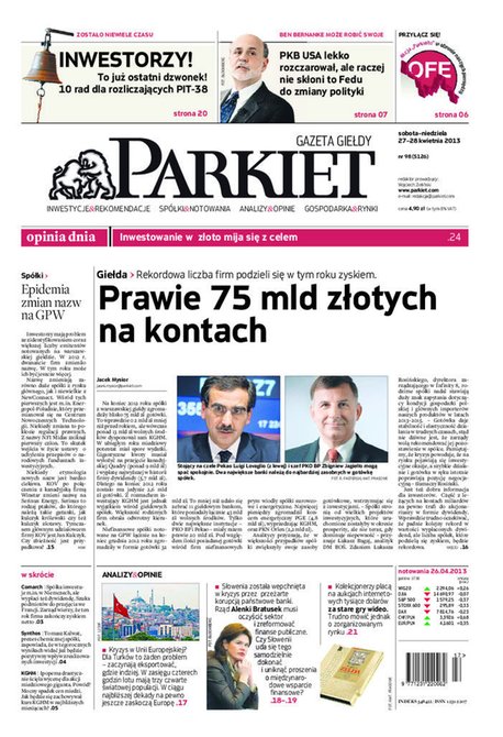 e-prasa: Parkiet – e-wydanie – 98/2013