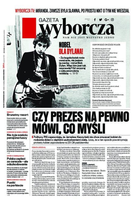 e-prasa: Gazeta Wyborcza - Warszawa – e-wydanie – 241/2016