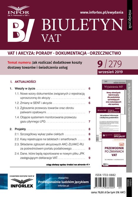 e-prasa: Biuletyn VAT – e-wydanie – 9/2019