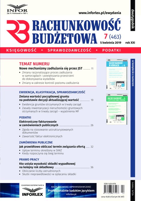 e-prasa: Rachunkowość Budżetowa – e-wydanie – 7/2019