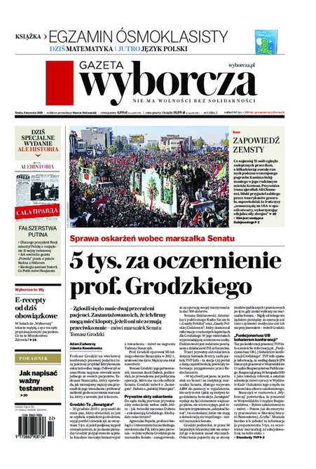 e-prasa: Gazeta Wyborcza - Częstochowa – e-wydanie – 5/2020