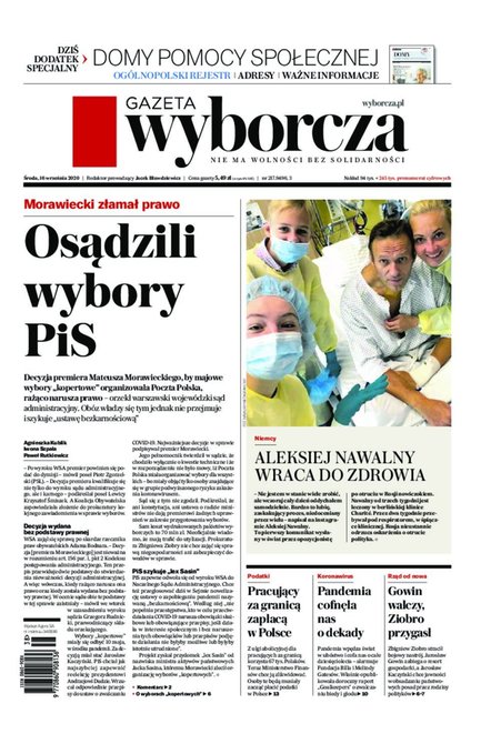 e-prasa: Gazeta Wyborcza - Opole – e-wydanie – 217/2020