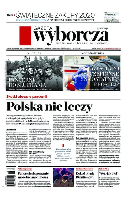 e-prasa: Gazeta Wyborcza - Łódź – e-wydanie – 275/2020