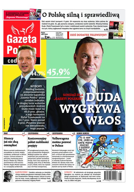 e-prasa: Gazeta Polska Codziennie – e-wydanie – 160/2020