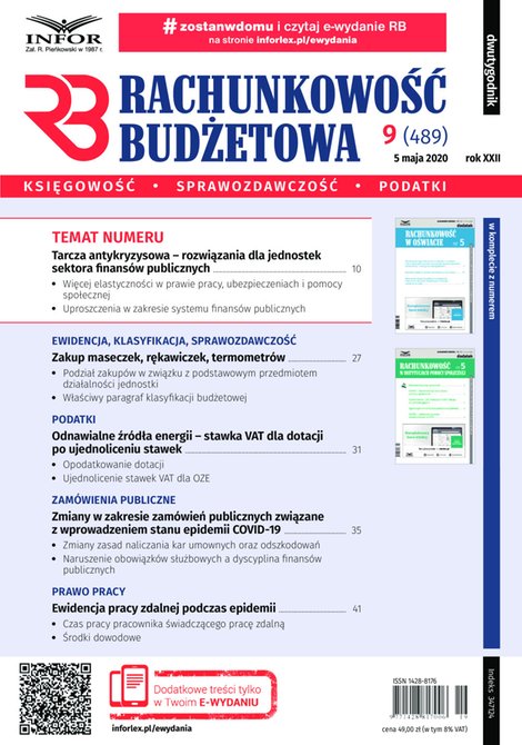 e-prasa: Rachunkowość Budżetowa – e-wydanie – 9/2020