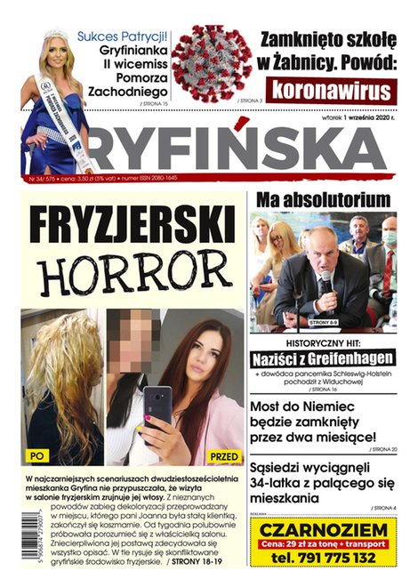 e-prasa: Gazeta Gryfińska – e-wydawnia – 34/2020