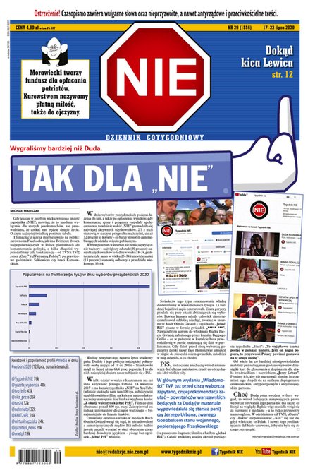 e-prasa: NIE – e-wydanie – 29/2020