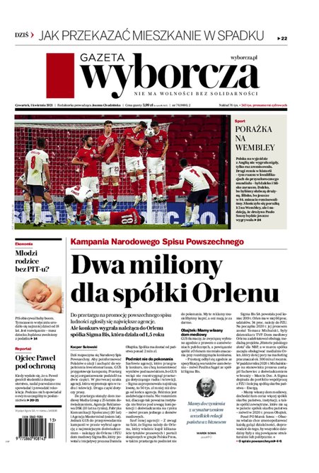 e-prasa: Gazeta Wyborcza - Warszawa – e-wydanie – 76/2021