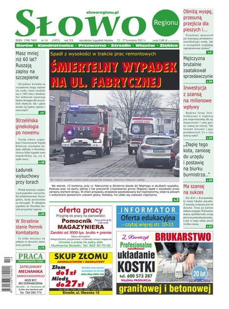 e-prasa: Słowo Regionu Strzelińskiego – e-wydawnia – 14/2021
