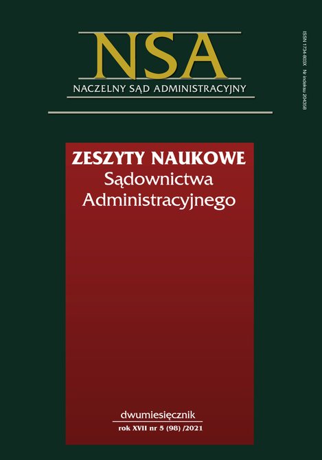 e-prasa: Zeszyty Naukowe Sądownictwa Administracyjnego – e-wydanie – 5/2021
