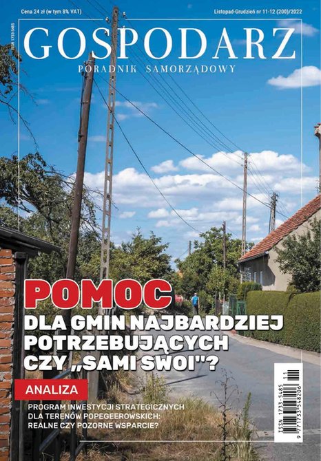 e-prasa: Gospodarz. Poradnik Samorządowy – e-wydanie – 11-12/2022