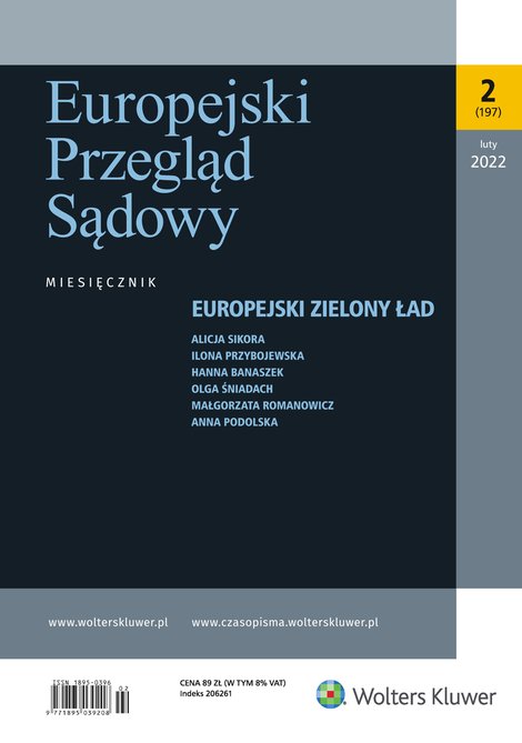e-prasa: Europejski Przegląd Sądowy – e-wydanie – 2/2022