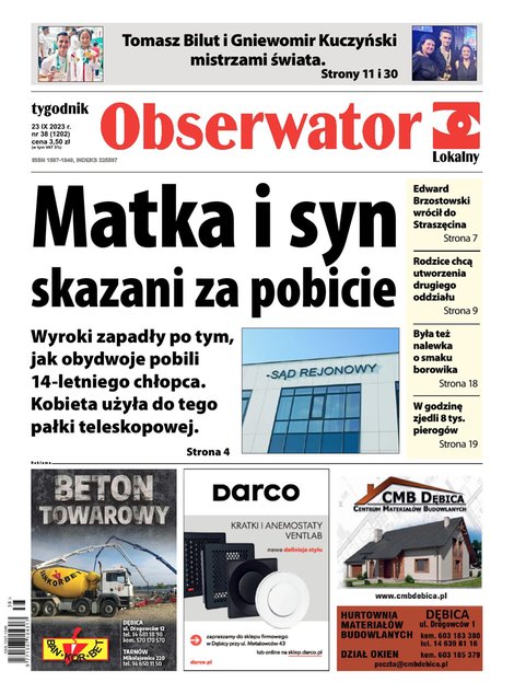 e-prasa: Obserwator Lokalny – e-wydania – 38/2023