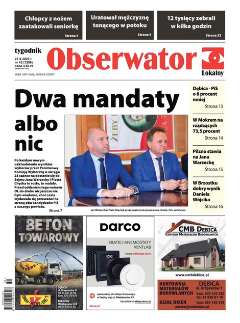 e-prasa: Obserwator Lokalny – e-wydania – 42/2023