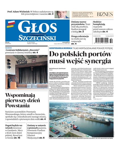 e-prasa: Głos Dziennik Pomorza - Szczecin – e-wydanie – 183/2023