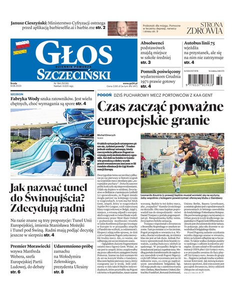 e-prasa: Głos Dziennik Pomorza - Szczecin – e-wydanie – 184/2023